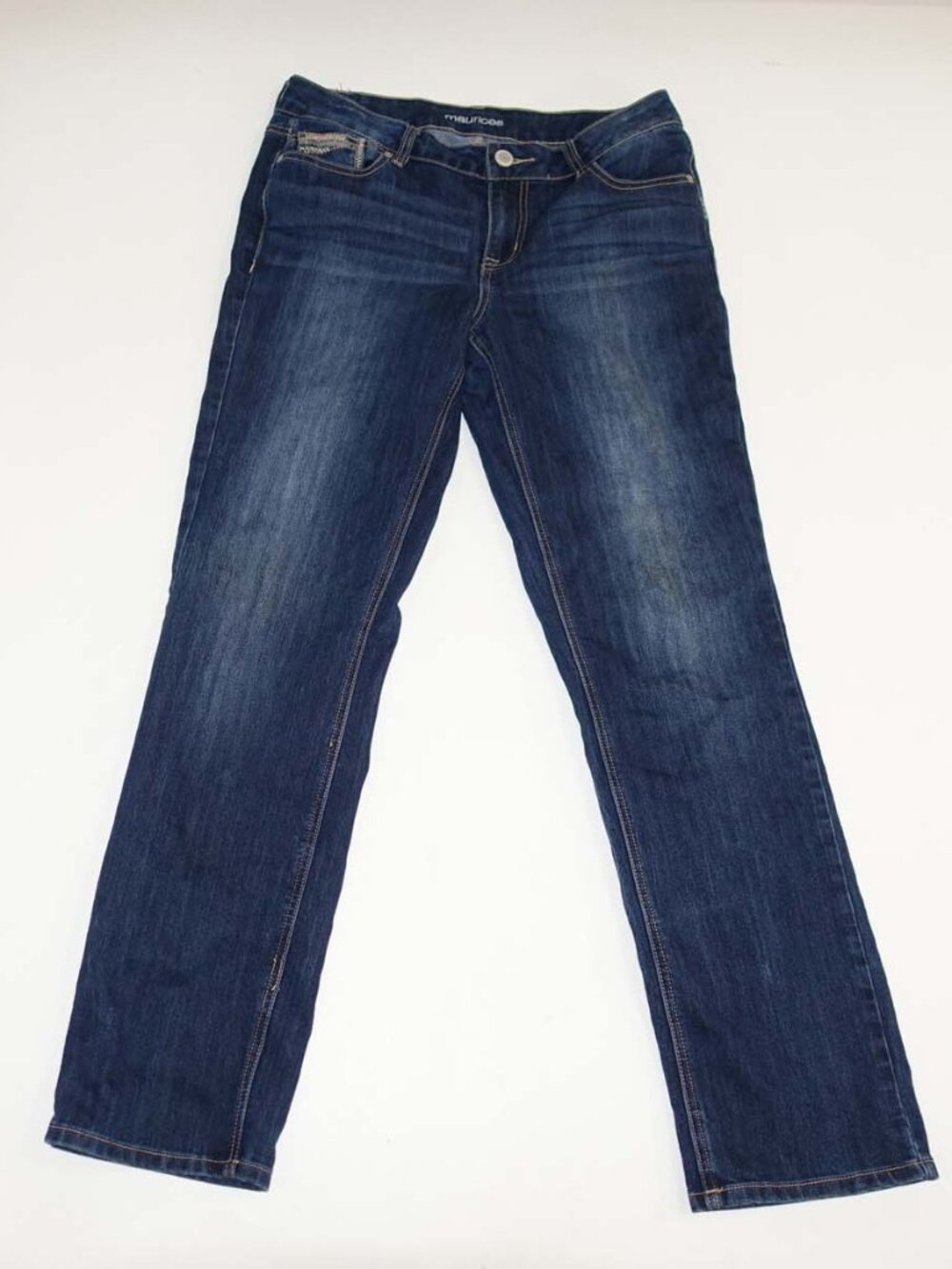 Maurices Women's Straight Leg Jeans Size 8 Regular Blue Mid Rise Stretch Denim
